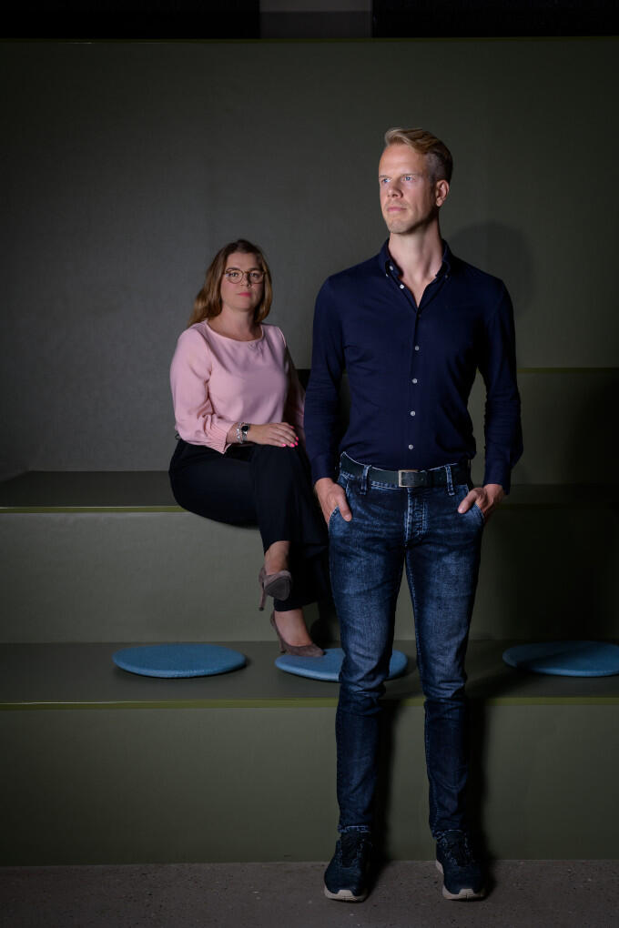 Nicole Bottger (links) en Jan de Geus van ABN AMRO: 'Als je de steun van het management niet hebt, trek dan de stekker er maar uit'