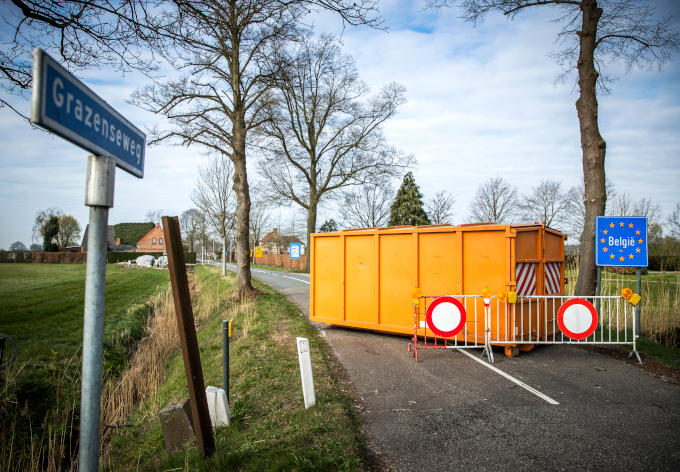 De grenzen tussen Nederland en België zijn voorlopig hermetisch gesloten