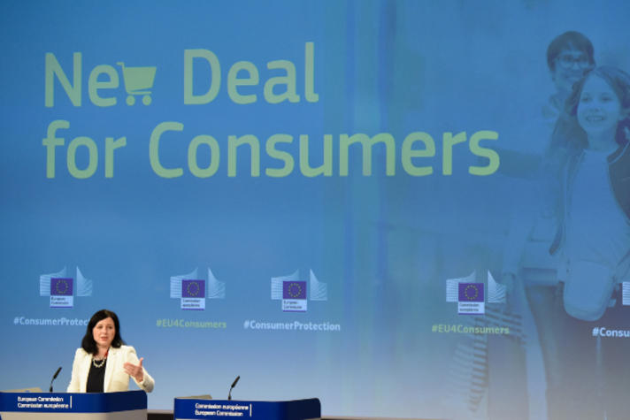 Press conference by Vĕra Jourová, Member of the EC, on the New Deal for Consumers